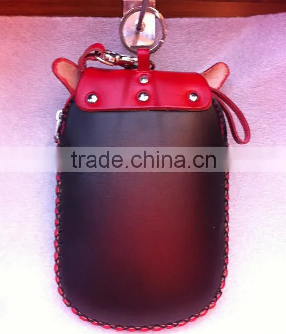 High quality genuine leathter coin purse owl face animal leather coin purse, coin case