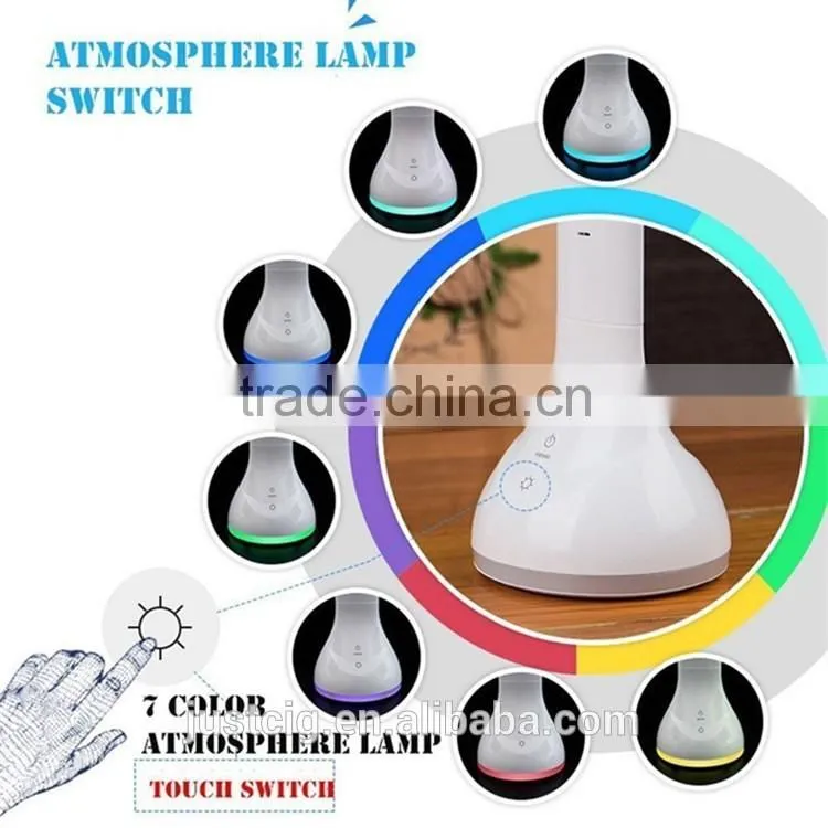 Factory LED Desk Table Lamp Rechargeable Portable Light Calendar Alarm Colck