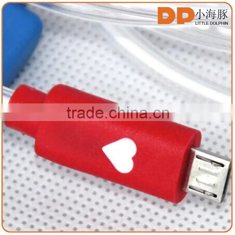 new products 2016 illuminated LED color change usb cable sync charger data cable for tablet PC