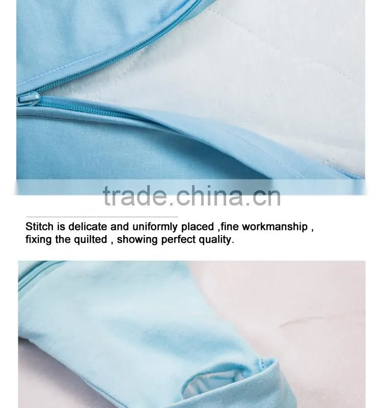 100% cotton anti kicking infant child foot sleeping bag thick filling for autumn and winter pink style