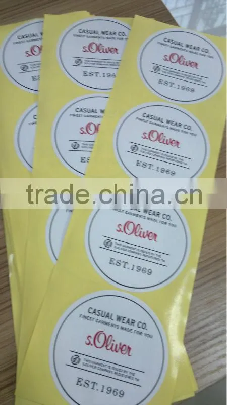 Die-cutting in round adhesive paper sticker