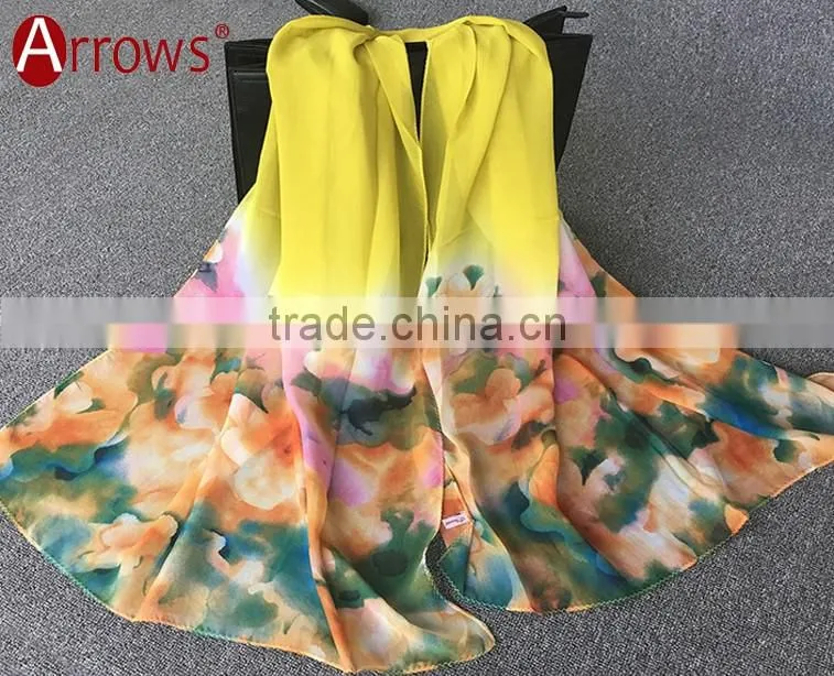 Made in Yiwu China Cheap Silk Scarf Shawls for Fashion Latest Ladies and Women