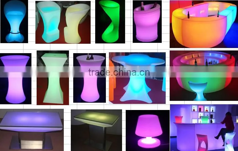 Color change Bar Furniture Apple Stool plastic Led Bar Stool