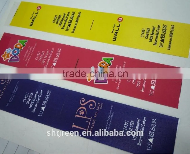 Popular spiderman polyerter printed tags for outer wear