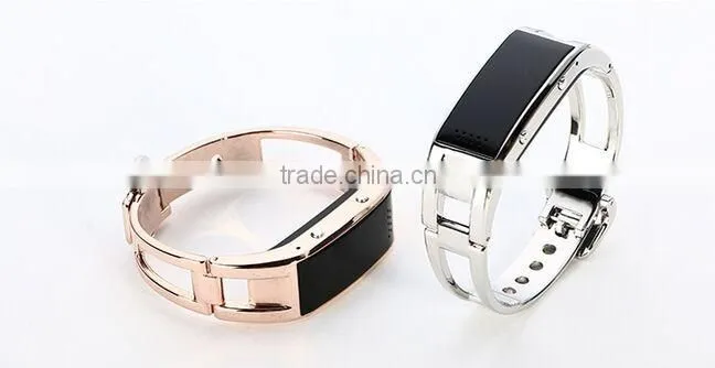 2016 New Fashion Metal Alloy Bluetooth D8 Smart Bracelet With Pedometer D8 Smart Bracelet Watch