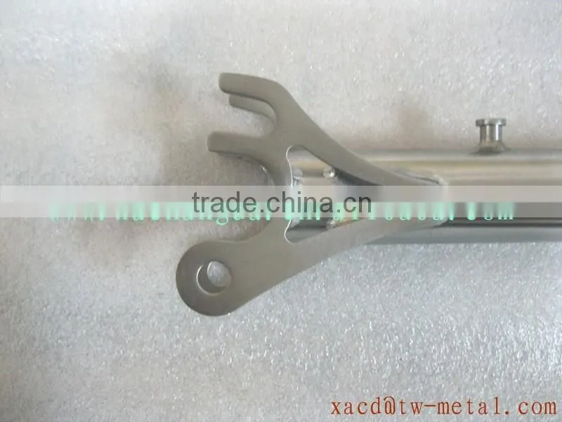 Titanium bike seat post folding bike use seat post with handing brush finished new design bicycle seat post