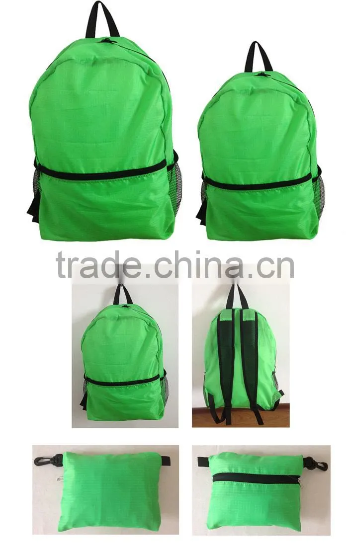 Large volume lightweight folding travel backpack