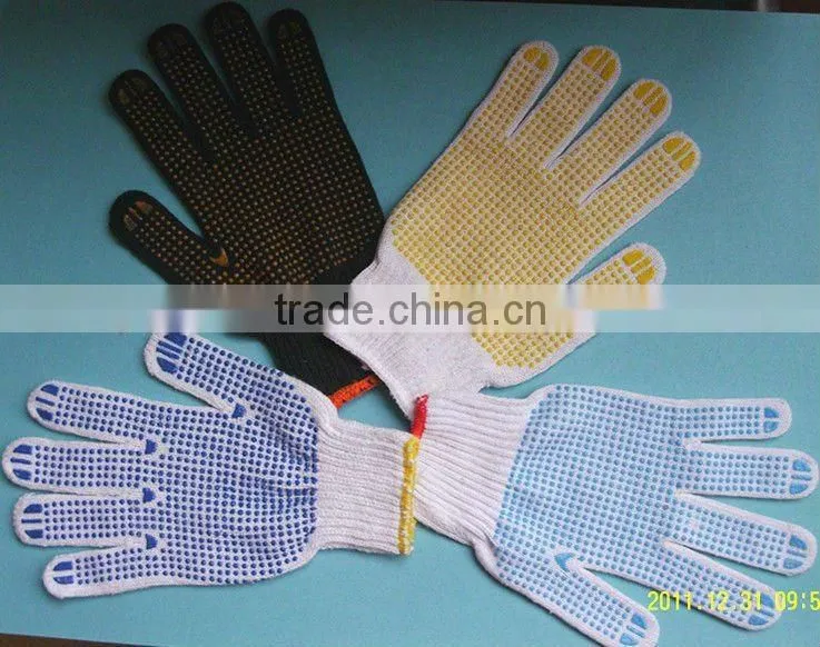 pvs dotted polyster gloves