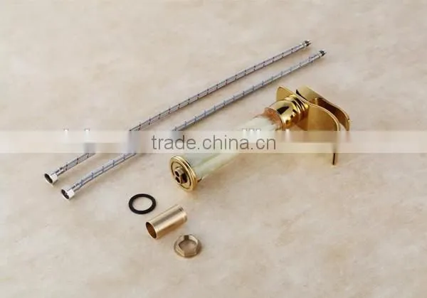 2014 New design waterfall faucet for basin,Aureate faucet,golden faucet