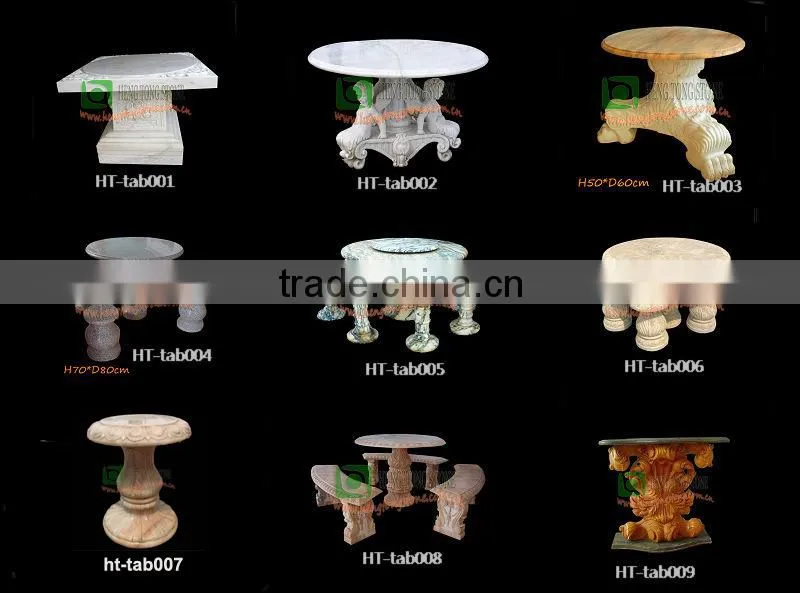 Elephant design Marble Table and Stools
