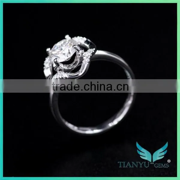 Moissanite online store platinum moissanite 2carat eternity wedding ring