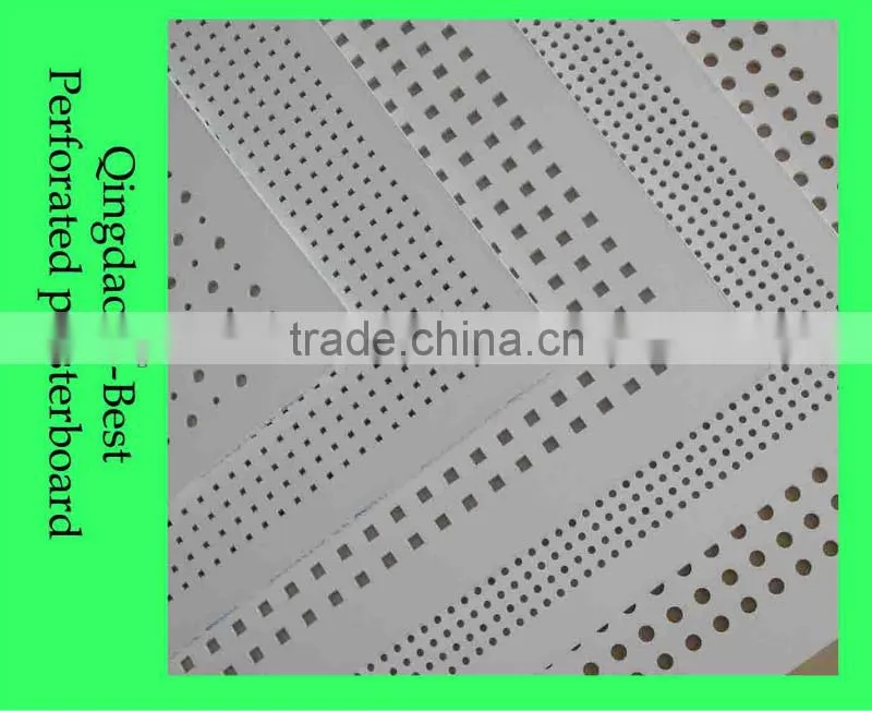 Perforated acoustic gypsum board