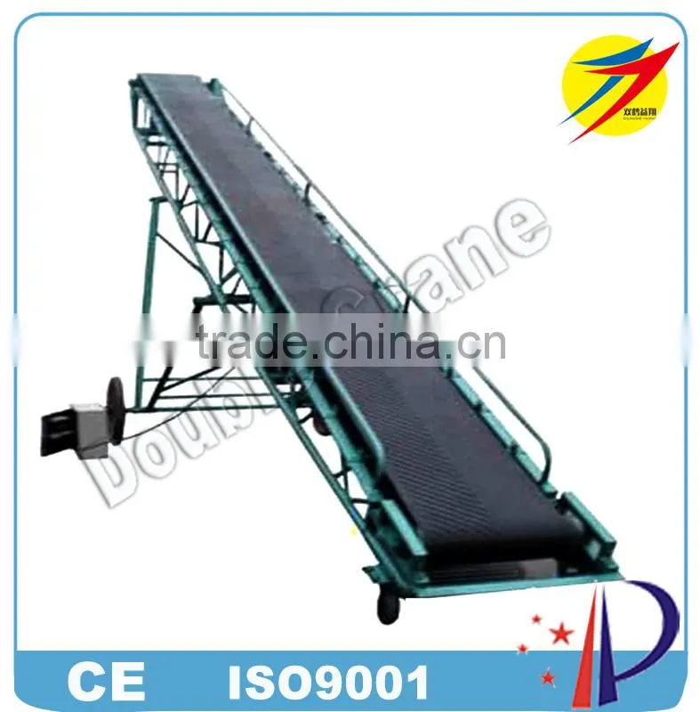 inclined portable belt conveyor for agriculturer conveying cereal and grain