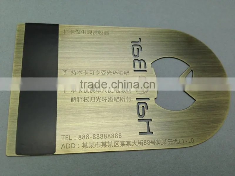 Best price Copper color classic metal magnetic cad for business