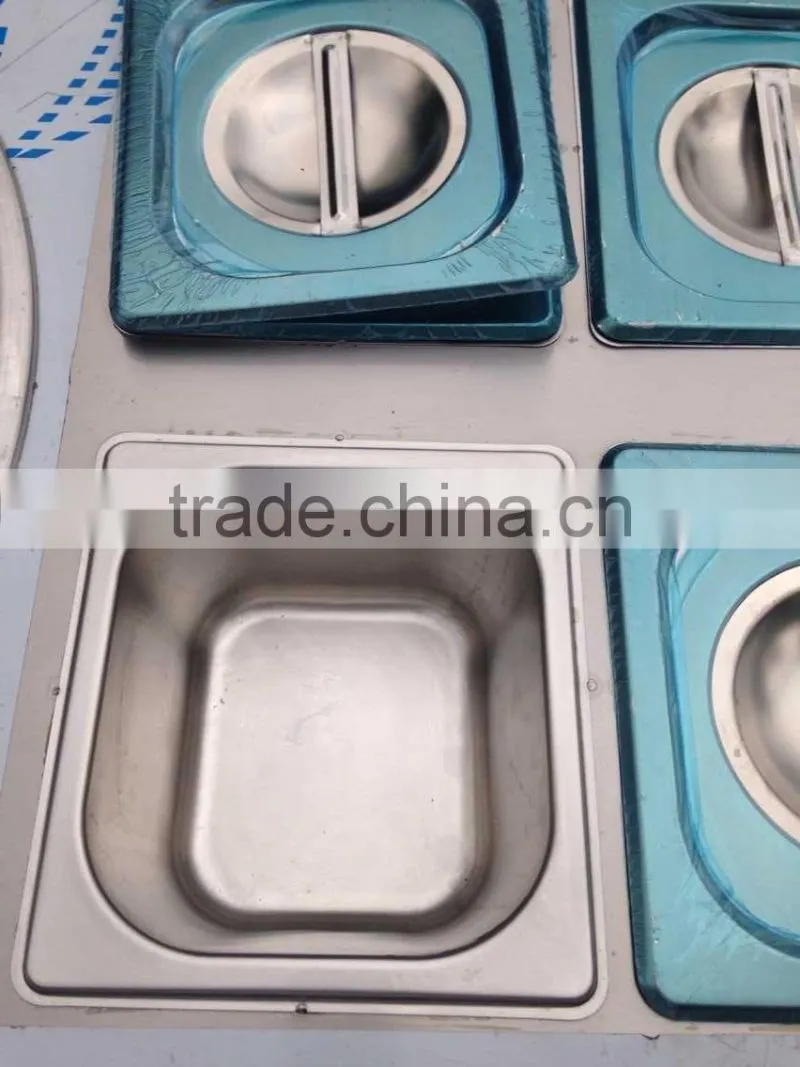 Used commercial double pan fry ice machine for sale