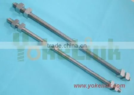 316 ,304 stainless steel double arming bolt with square nut