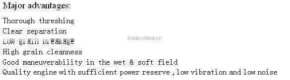 Main Product: Rice Harvest Machine