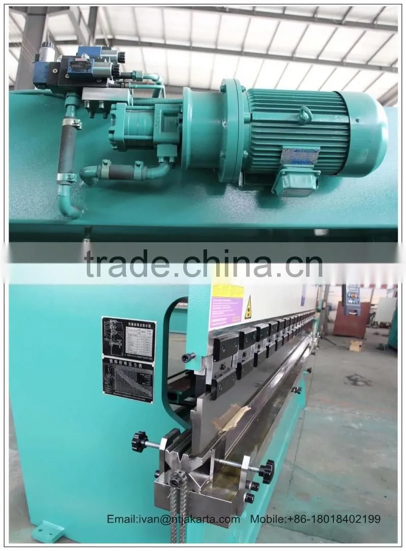 2015 NEW WC67Y-200T3200 hydrulic plate semi-automatic press brake bending machine manufacturer