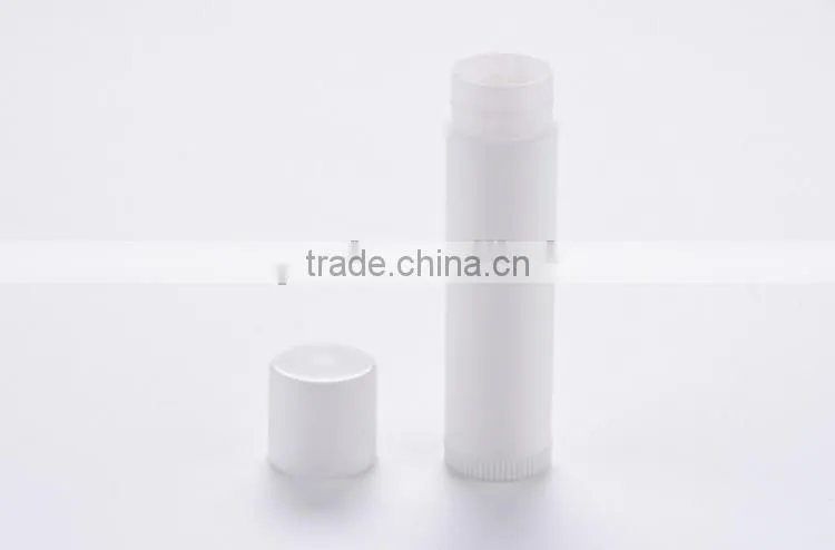 Wholesale white color pp plastic lip balm tubes