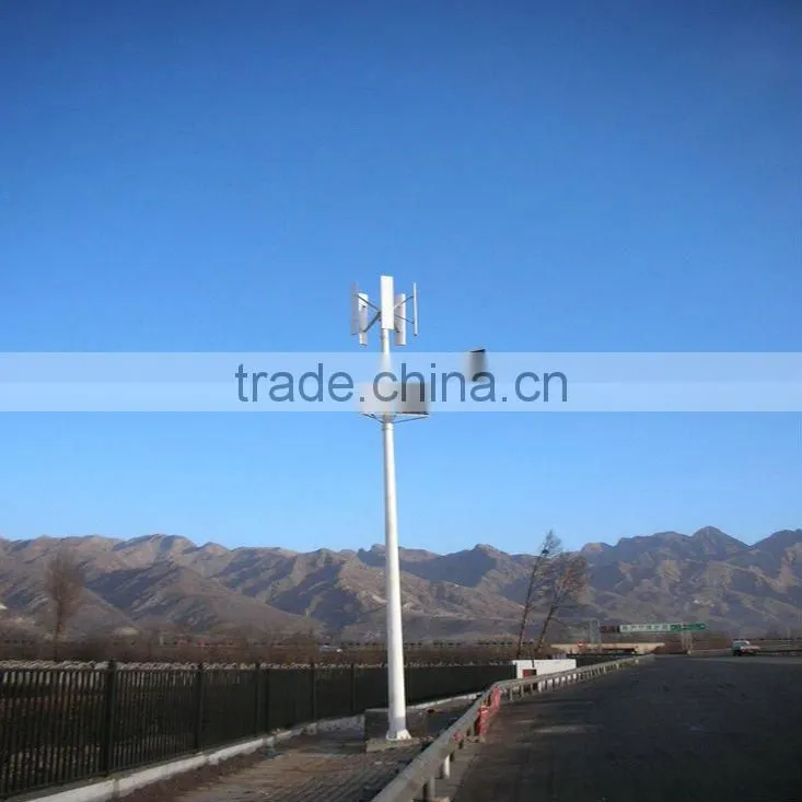 vertical turbine wind solar hybrid system