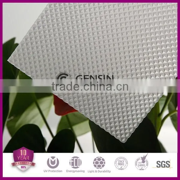 Prismatic Light diffused polycarbonate solid Sheet, prism pattern PC sheet
