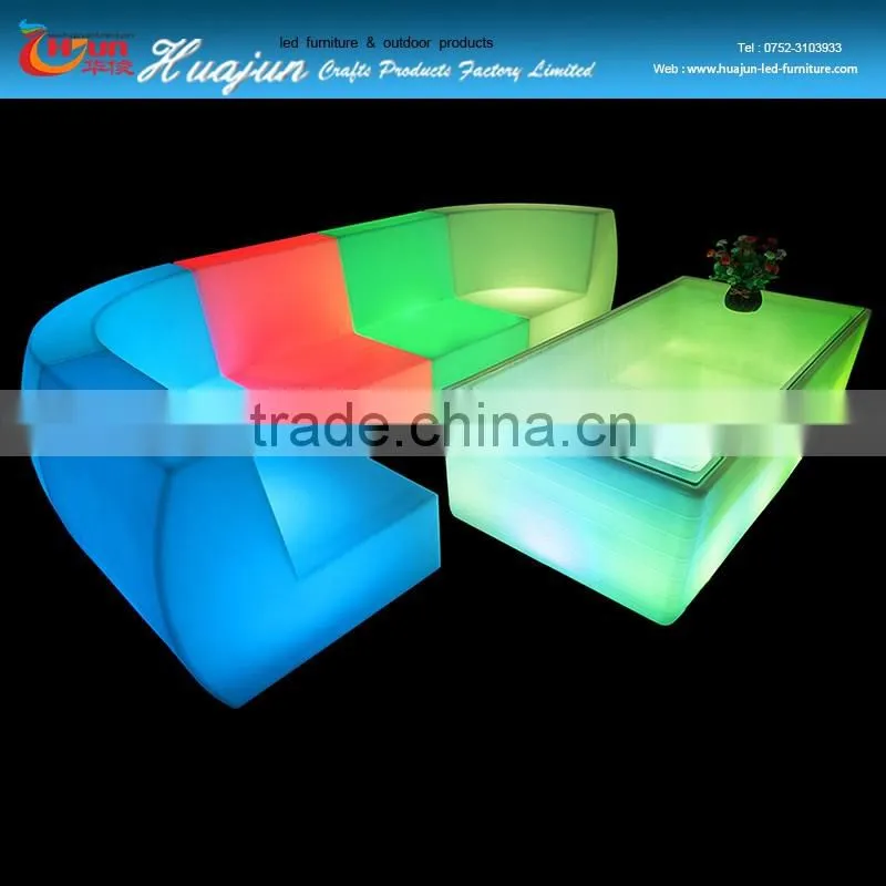 LED sofa/color sofa table set&fashion furniture sofa light