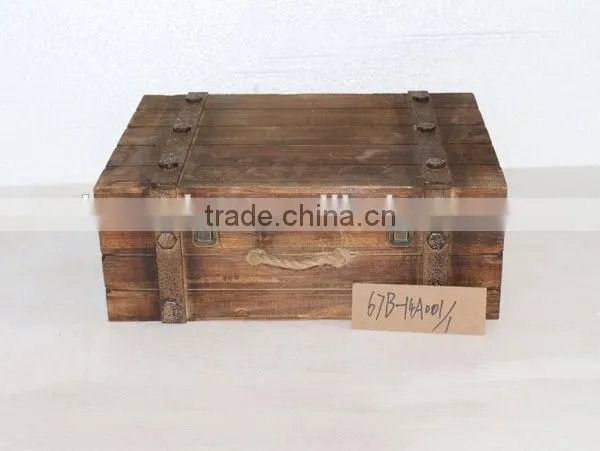 Wooden Storage Box Set of 3 Chinese Old Looking Wooden Box Vintage Storage Wooden Box