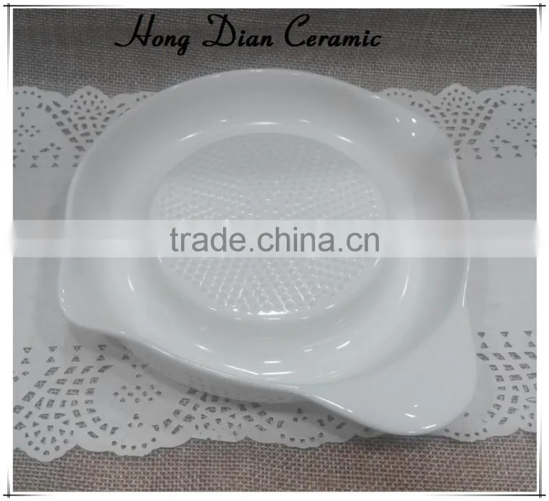 food contact safe ceramic round plate for grinding,lemon squeezer,ceramic barbecue plate dishes,ceramic plate for barbecue