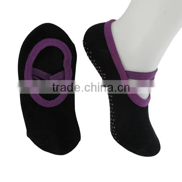 Fancy women cotton indoor dance socks for flats