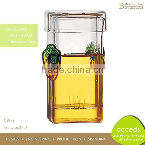 Outside Protable Borosilicate Colorful Glass Coffee Pot