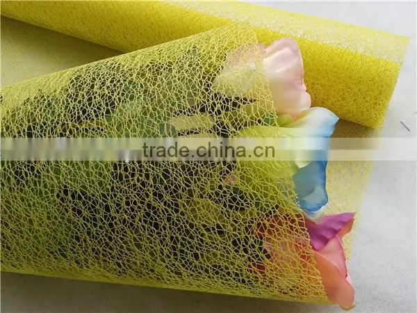 Hot sell polyester decorative mesh fabric floristic decoration material