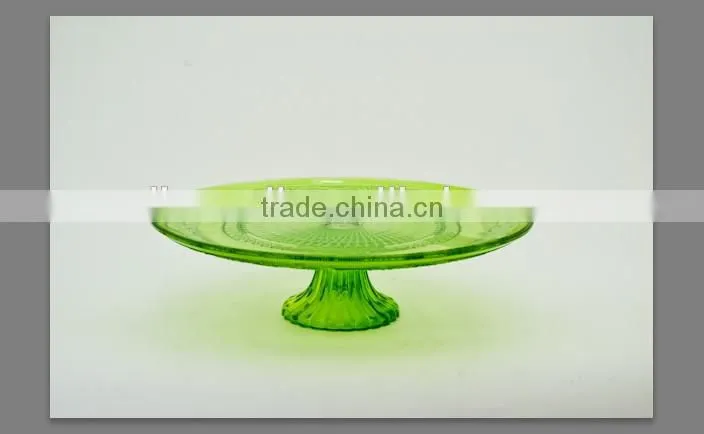 Colored Footed Glass Plate