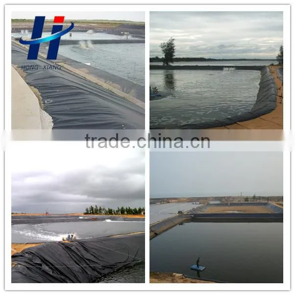 black smooth HDPE geomembrane