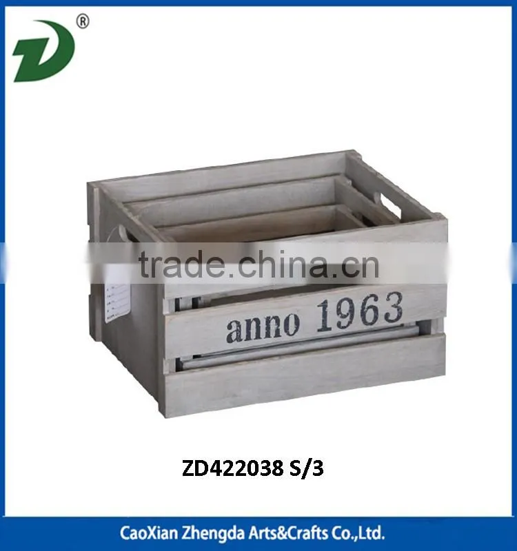 wooden crate storage box