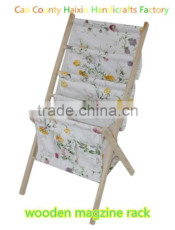 Wooden Newspaper Magazine Rack From Cao County Haixin