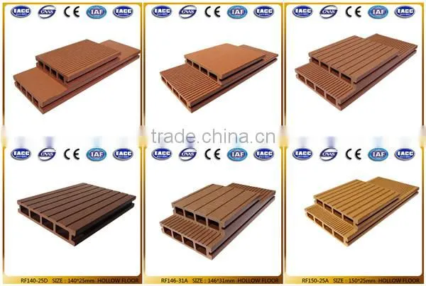 The factory wholesale wpc outdoor flooring surface with groove and woodgrain