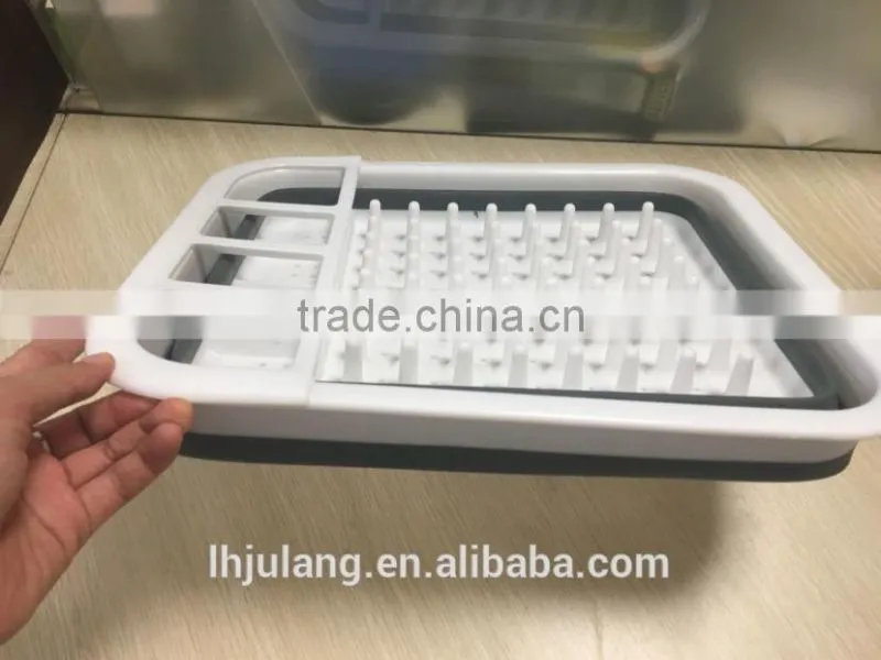 Plastic collapisble dish rack / plastic foldable dish rack of Kitchen