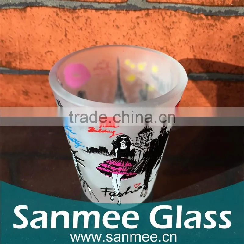 Mini Wine Frosted Souvenir Shot Glass with Custom Logo