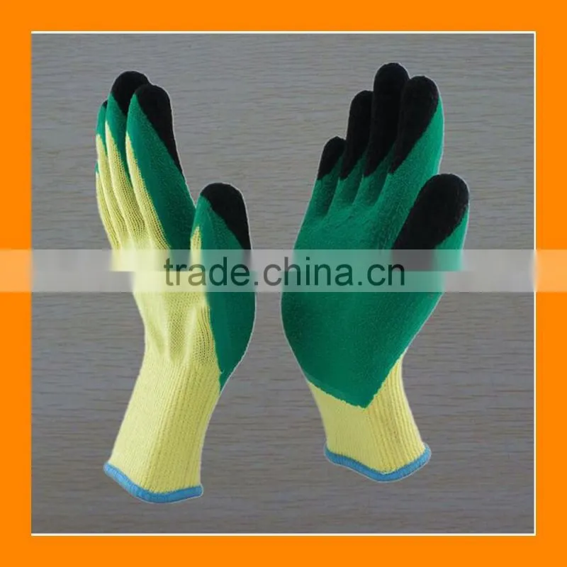 Durable Double Dipped Fintertips Garden Digging Gloves Supertip Gardening Gloves