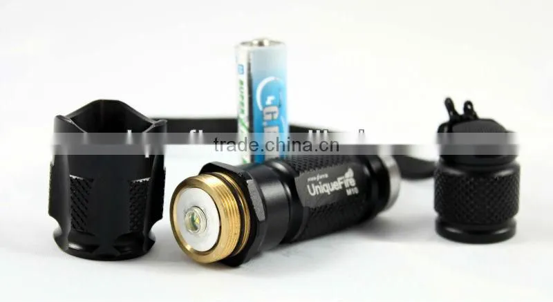 UniqueFire Aluminum Cree Q5 Police Flashlight with Rechargeable/AA Battery