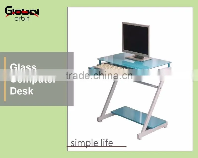 Glass desktop design study cum modern computer table