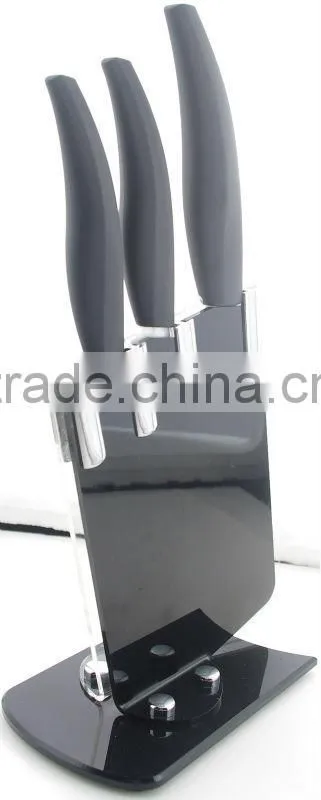 4pcs ceramic knife set with acrylic block