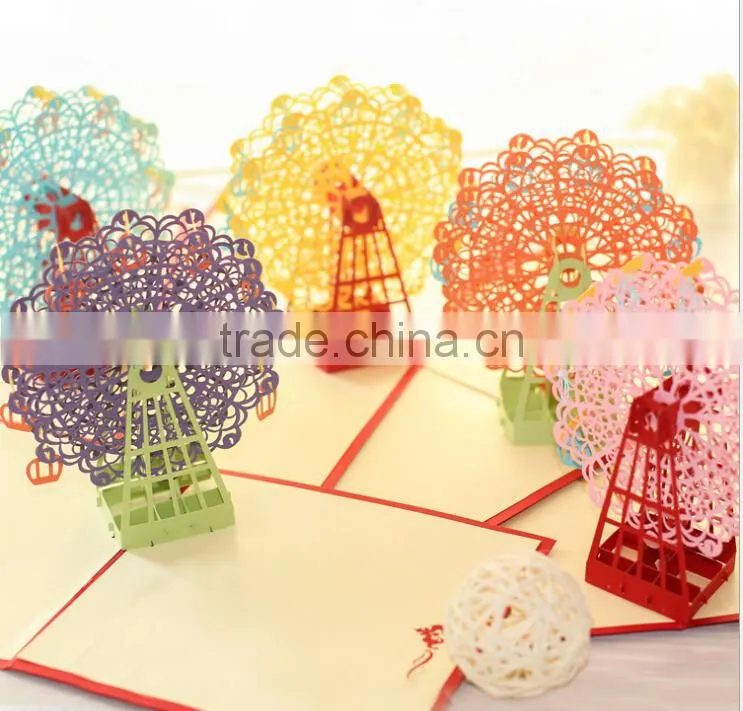 Creative 3D Ferris Wheel Cards New Design Greeting Card Holiday Greeting Card