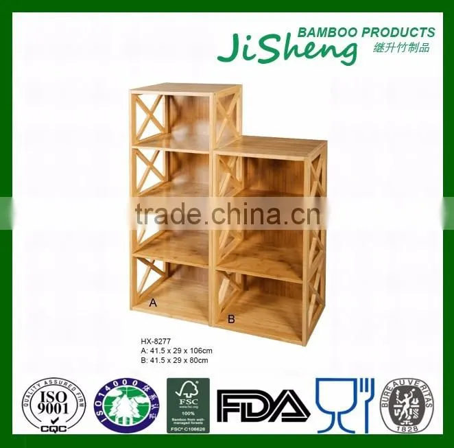 OEM FDA SGS LFGB Certified Natural Bamboo Display Rack