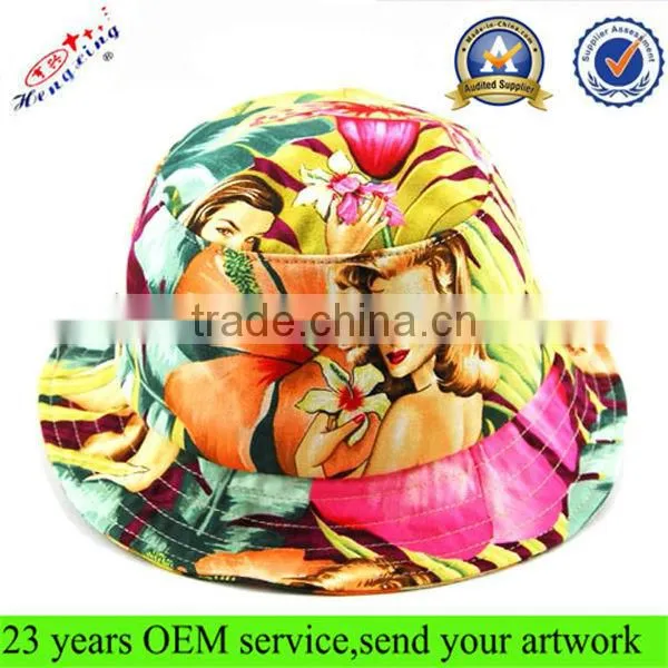 China made cool cheap floral wholesale blank designer custom bucket hats