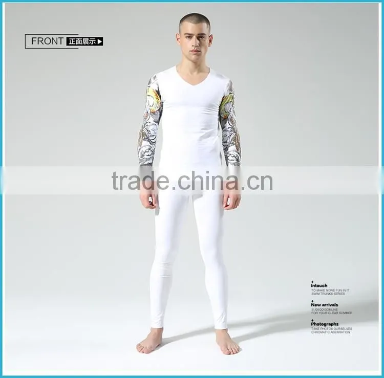 Digital Printing Winter Heated Thermal Underwear Fleece Polypropylene Young Men Baselayer Underwear