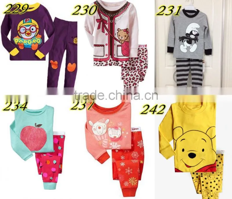 baby girls sky blue hello kitty cartoon pattern cotton pyjamas suits kids sleepwears children's nightgown