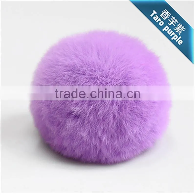 Brand new rabbit fur pom ball keychain with high quality tmq-157