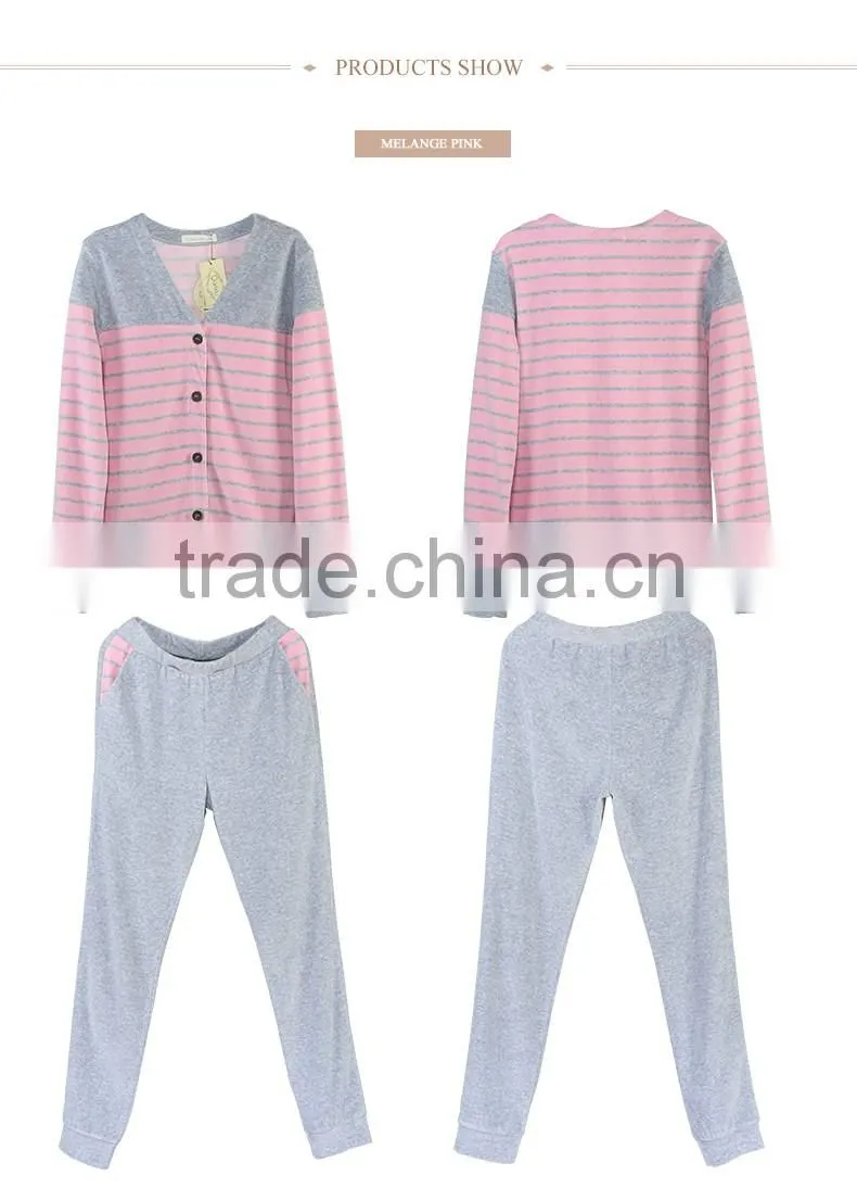 Logo printed dissimilarity Qianxiu cozy winter cotton lady sleepwear