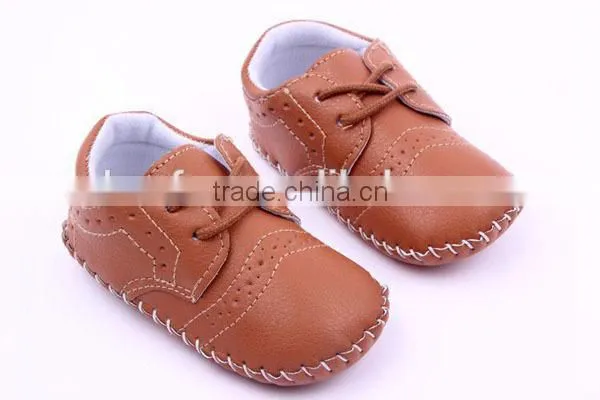 Solid Color Prewalker Girls Boy Leather Shoes
